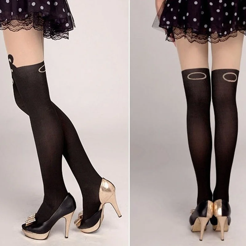 1 шт. колготки до бедра с принтом медведя|tattoo stockings|pantyhose leggingsstockings pantyhose |