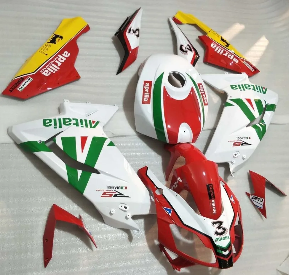 Набор обтекателей для Aprilia RS125 06 07 08 09 10 11 RS 125 2006 2007 2011 красный белый зеленый