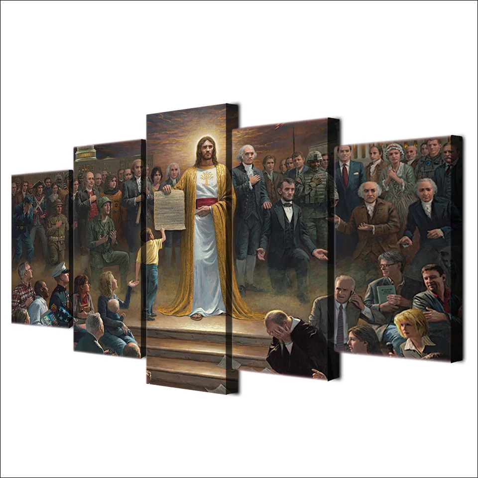 5 шт. Картина на холсте с изображением Иисуса Христа