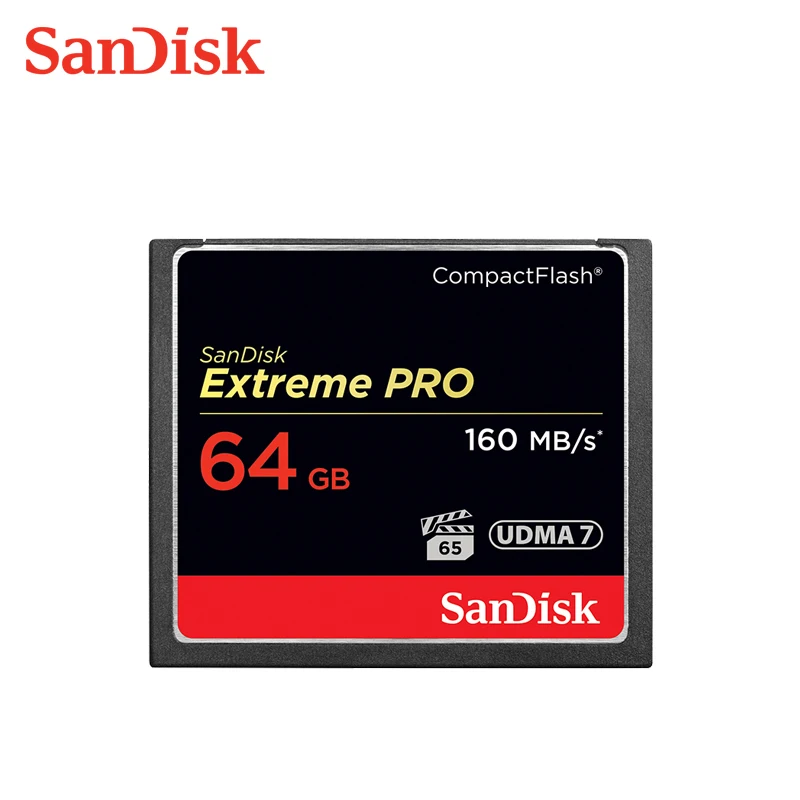 Оригинальная компактная флеш-Карта SanDisk 16 ГБ 32 64 128 CF карта Max160M/sHigh Speed VPG65 памяти
