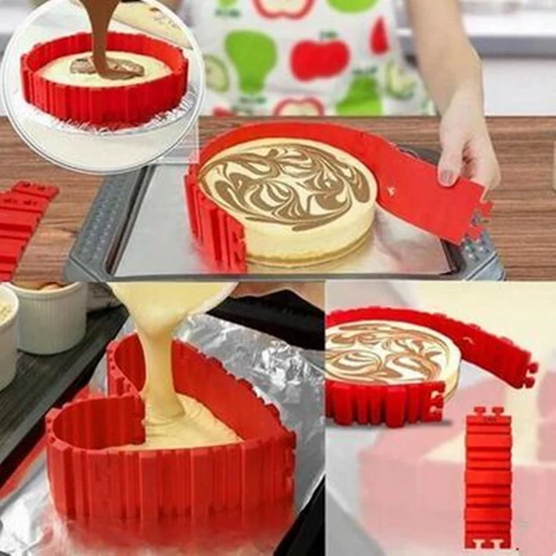 4 шт силиконовая форма для торта змея DIY выпечки сердца квадратной прямоугольной