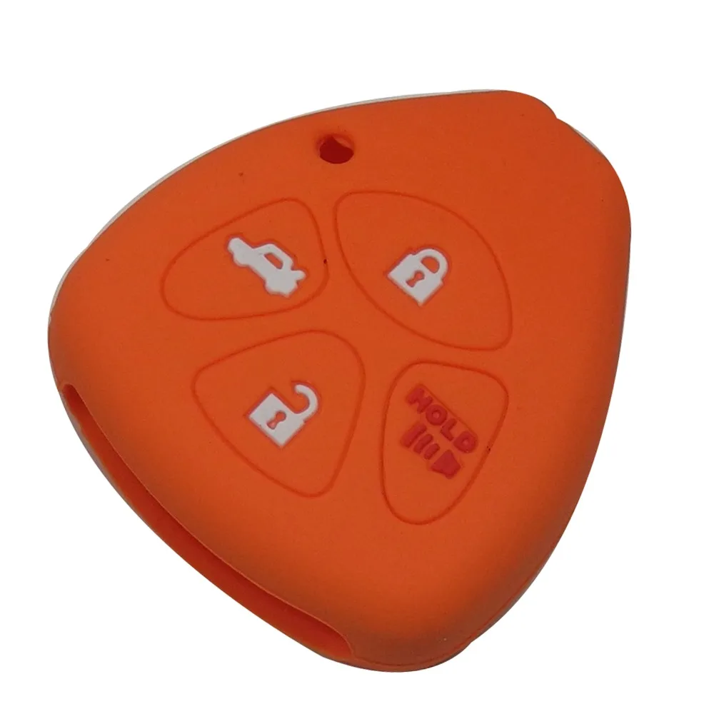 

50pcs Jingyuqin 4 Buttons Remote Silicone Car Key Case Shell Cover For TOYOTA Corolla Camry Holder