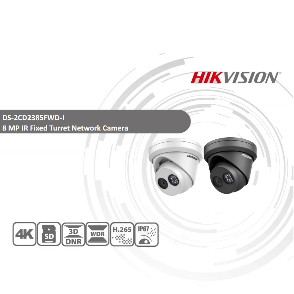 Hikvision оригинальная IP камера DS 2CD2385FWD I 8MP Сеть CCTV H.265 безопасности POE WDR слот для