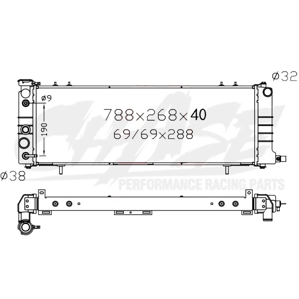 Алюминиевый радиатор для JEEP CHEROKEE COMANCHE WAGONEER 1991 2001 AT MT 40 мм OEM: 52079682AE|Радиаторы и