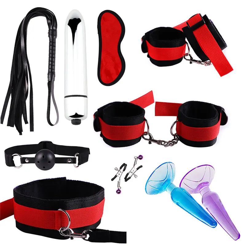 Горячая распродажа 10 шт. плюшевый костюм вибратор наручники вибрационные зажимы