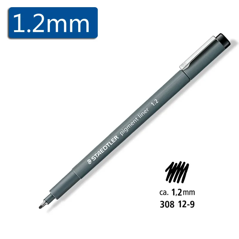 12 Staedtler черные ручки для рисования-0,05-2,0 мм для офиса и школы - Цвет: 12