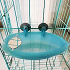 Очистка домашних животных, попугай, птица с крючком, Очистка ванны, контейнер для еды, аксессуары для клетки для домашних животных, лоток для душа с птицами