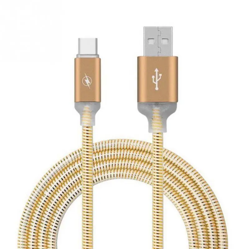 Прочный провод для зарядки TPE порт type-C нейлоновый USB кабель передачи данных