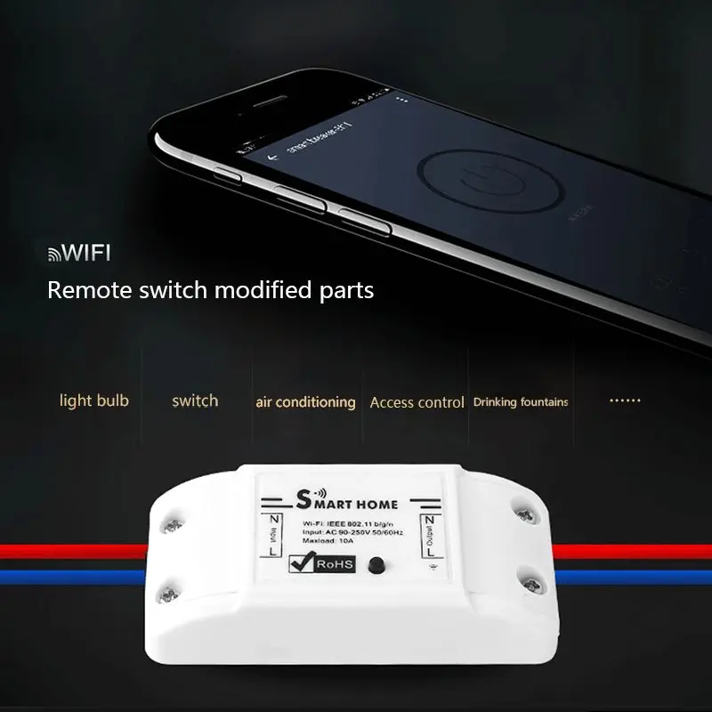 SHGO 10A Wifi беспроводной пульт дистанционного управления DIY переключатель для Android и
