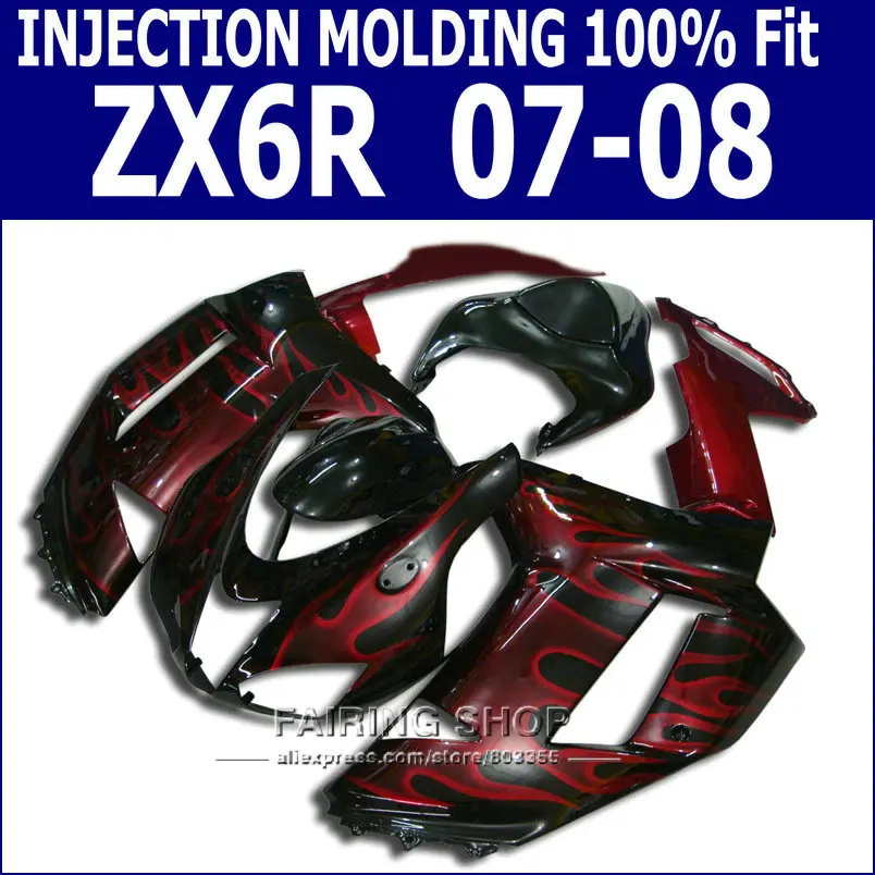 

Special Fairings For Kawasaki zx6r 2008 08 /07 /2007 Fairing kit (Customize free) Injection molding S85