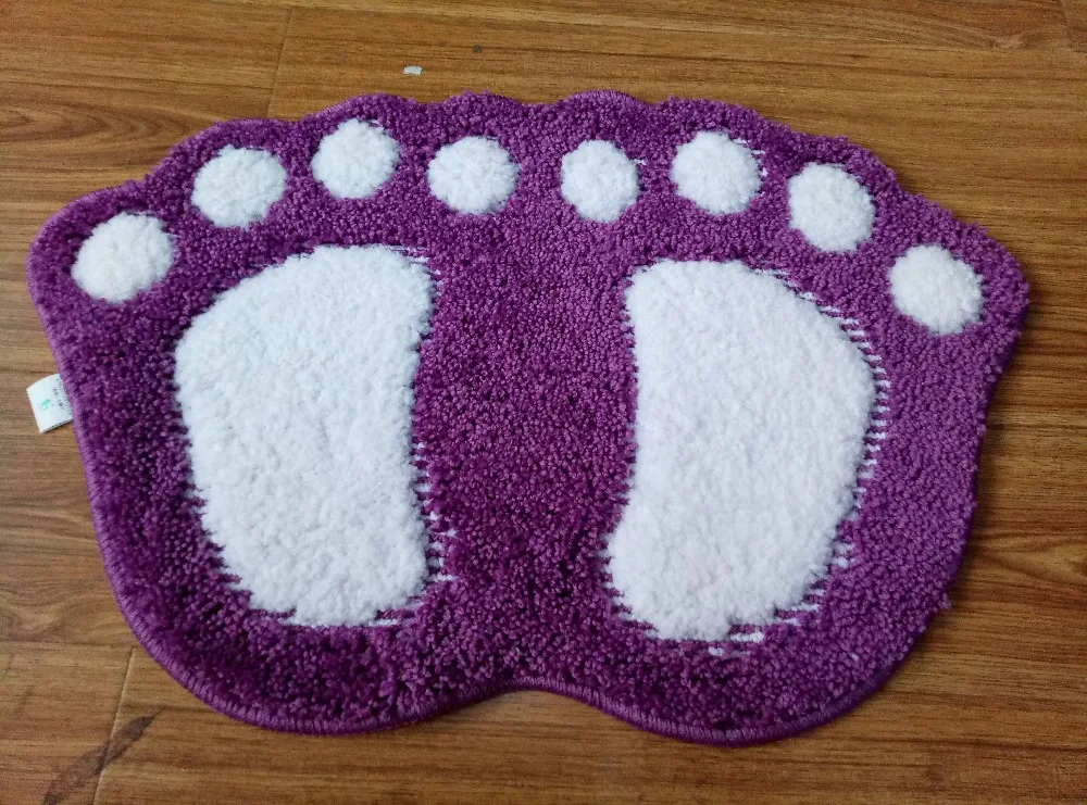 Purple Cheap Home Bath Mats Bathroom Kitchen Doormat Baby Floor Mat Suede Small Rugs and Carpets | Дом и сад