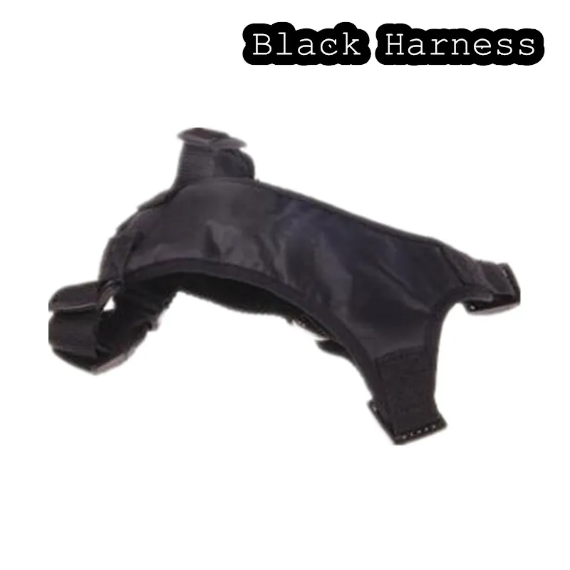 black harness Регулируемый толщийся ремень для средних больших собак, щенков, кошек, полиэстеров, домашних животных, автомобильный ремень безопасности золотого ретривера хаски - Цвет: black harness
