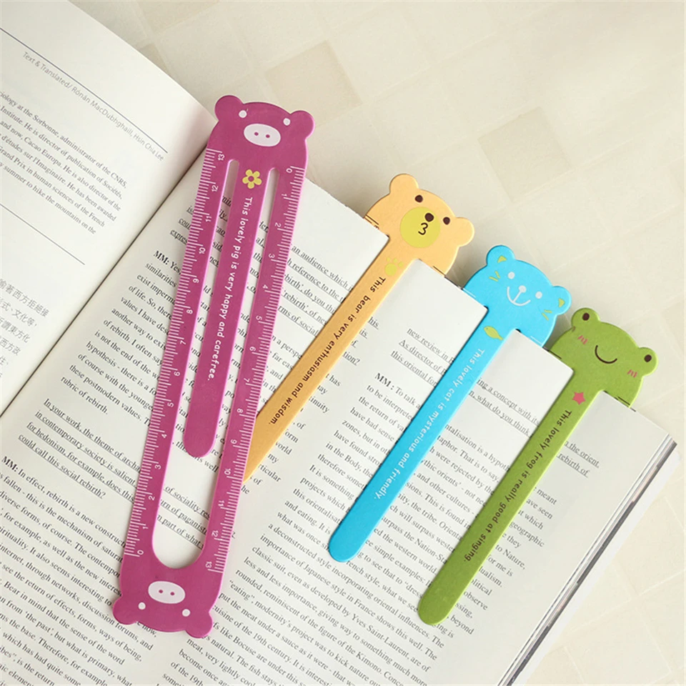 Металлическая закладка для книги линейка новые милые животные Kawaii красочные линейка 15 см 13 см на высоком каблуке 12 см многофункциональный для подарок для детей и студентов школьные принадлежности