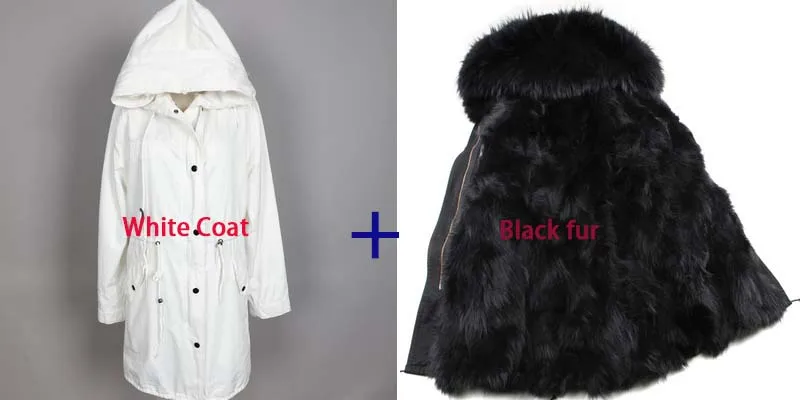 Cotton Coat S-7XL Водонепроницаемая парка, пальто из натурального меха, зимняя куртка для женщин, натуральный мех енота, меховой воротник, Лисий мех, подкладка, теплая Толстая Уличная одежда - Color: Cotton Coat