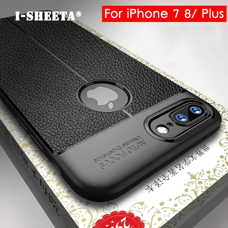 Зернистый чехол для iPhone 7 8 Plus iPhone7 iphone8 plus тонкий кожаный из мягкого ТПУ силикона |