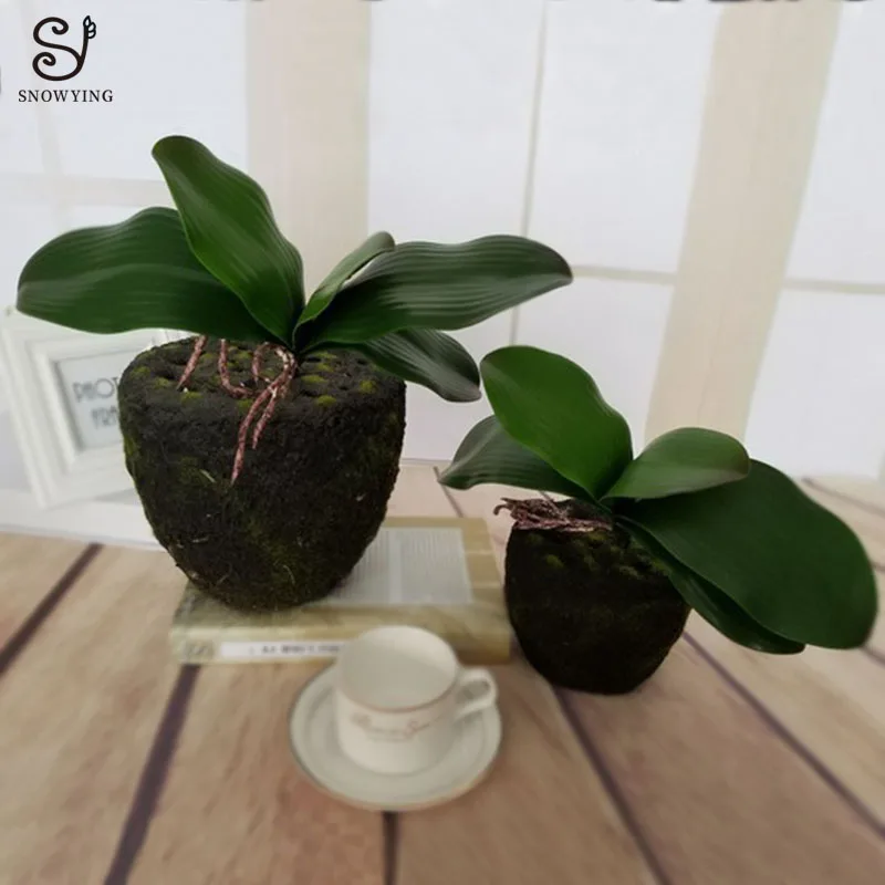 1Pcs Artificial Plant Real Touch Phalaenopsis Fake Leaf Decorative Flowers Auxiliary Material Flower Decoration Orchid Leaves | Дом и сад