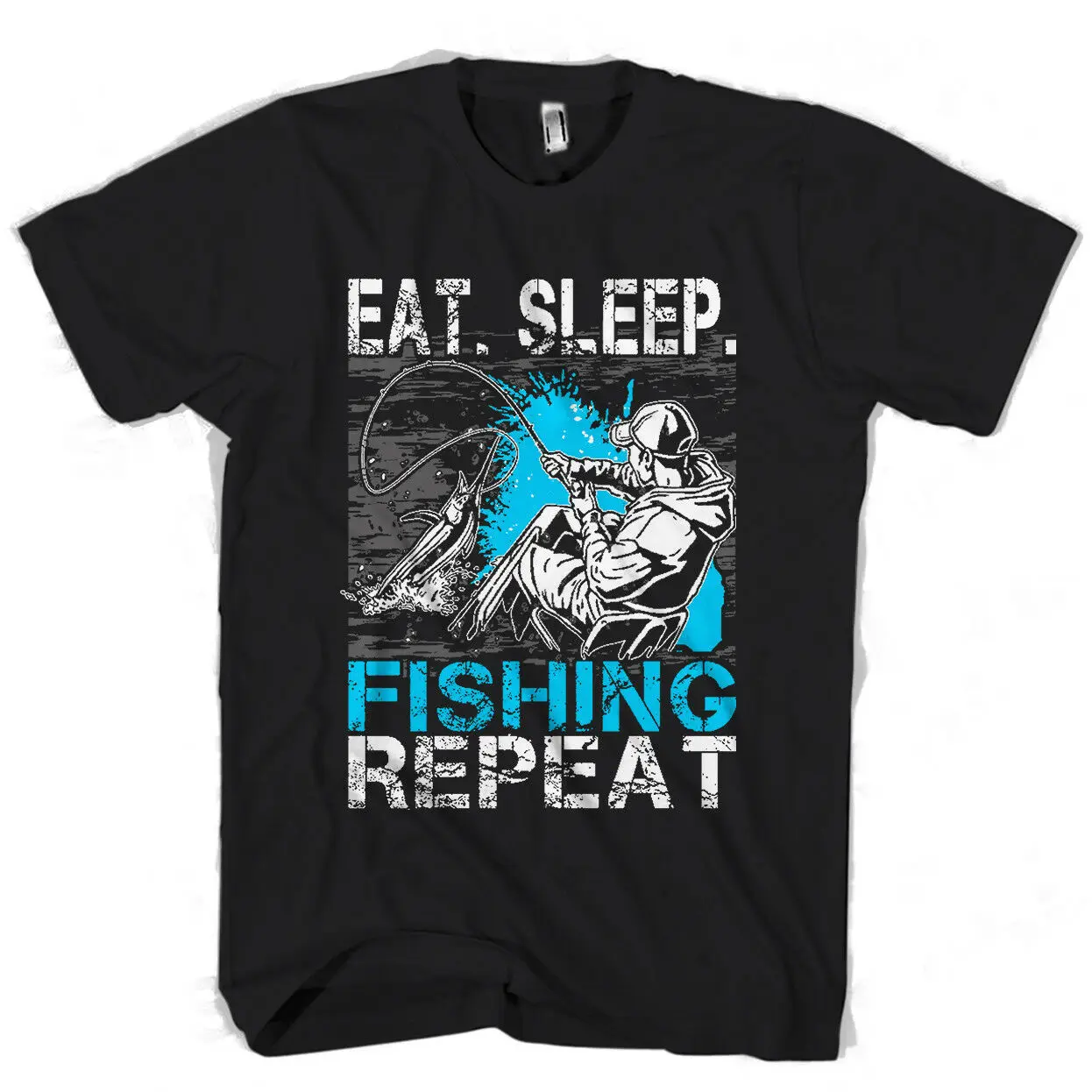 Модная Мужская/Женская футболка унисекс для рыбалки и сна 2019|Мужские футболки| |
