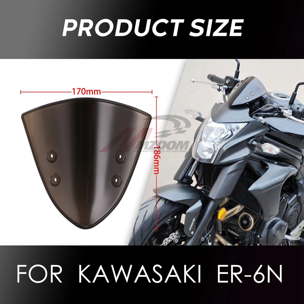 Лобовое стекло для мотоцикла ветровое шторка Переднее Kawasaki ER-6N ER6N 2012 2013 2014 |