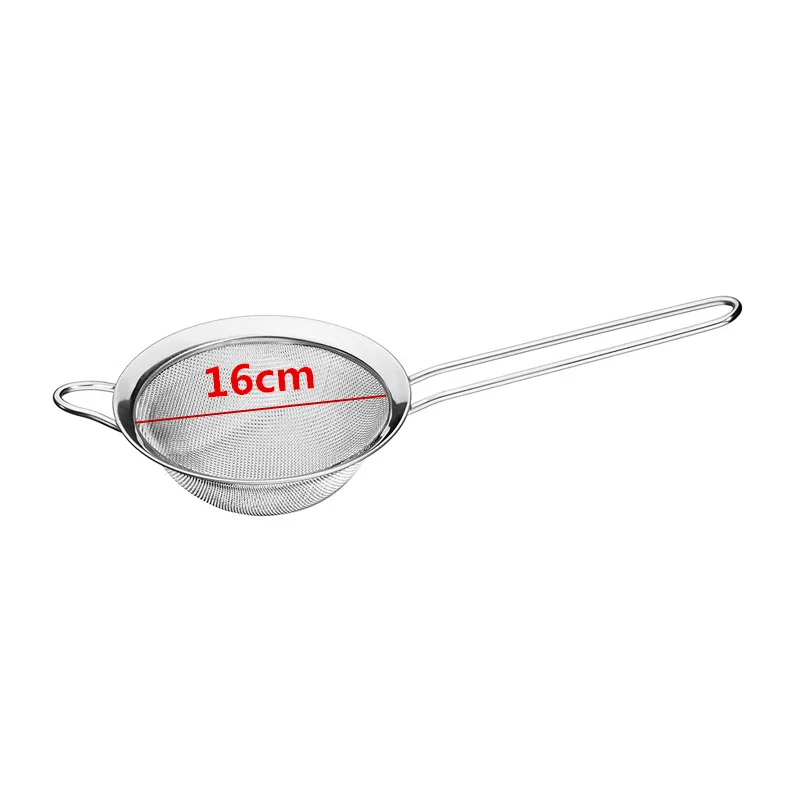 16cm LMETJMA сетчатые сита из нержавеющей стали, масляный фильтр дуршлаги с длинными ручками провода 3 '', 5'', 6 '', 8'', 9,5 ''KC0072 - Цвет: 16cm