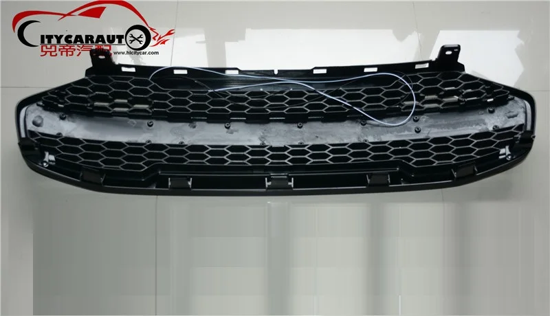 

OWN DESIGN MODIFIED TOP QUALIY 4LED Grill GRILLE matte Black Front racing Grill Fit for Everest endeavour car 2016 2017