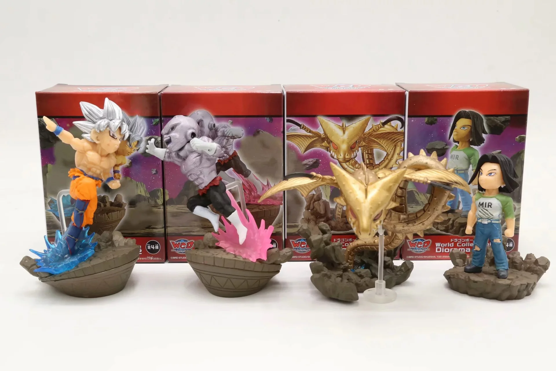 4 шт./компл. аниме Dragon Ball Super Z WCD Goku Android Shenron Frieza ПВХ фигурка модель игрушки|Игровые