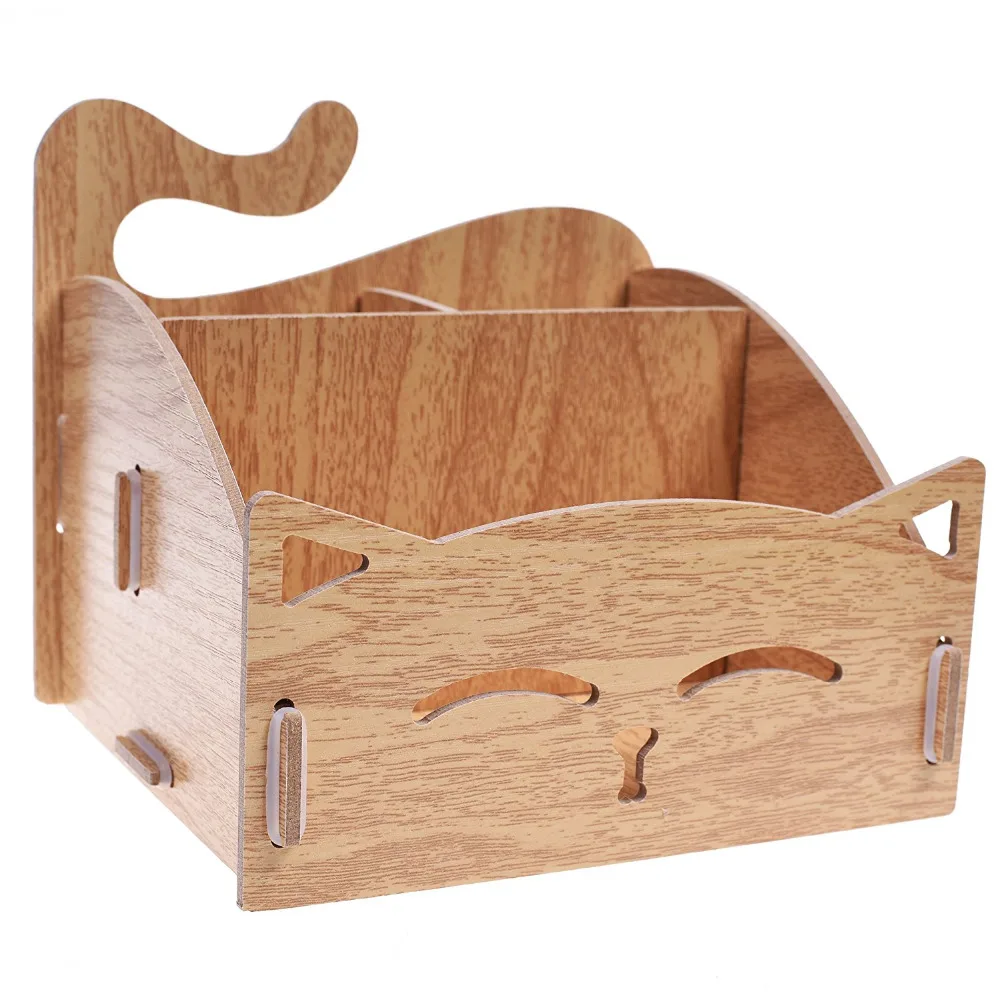 Деревянный карандаш XRHYY настольный органайзер сделай сам для дома офиса (светло