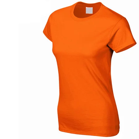 037 Orange Новинка, женская летняя футболка, хлопок, короткий топ, футболка, Женская одноцветная футболка, Femme Blusa Camiseta, футболки с коротким рукавом - Цвет: 037 Orange
