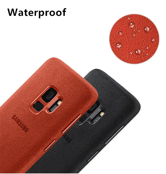 Оригинальные Подлинная samsung Алькантара Роскошный кожаный чехол для Galaxy S9 плюс +