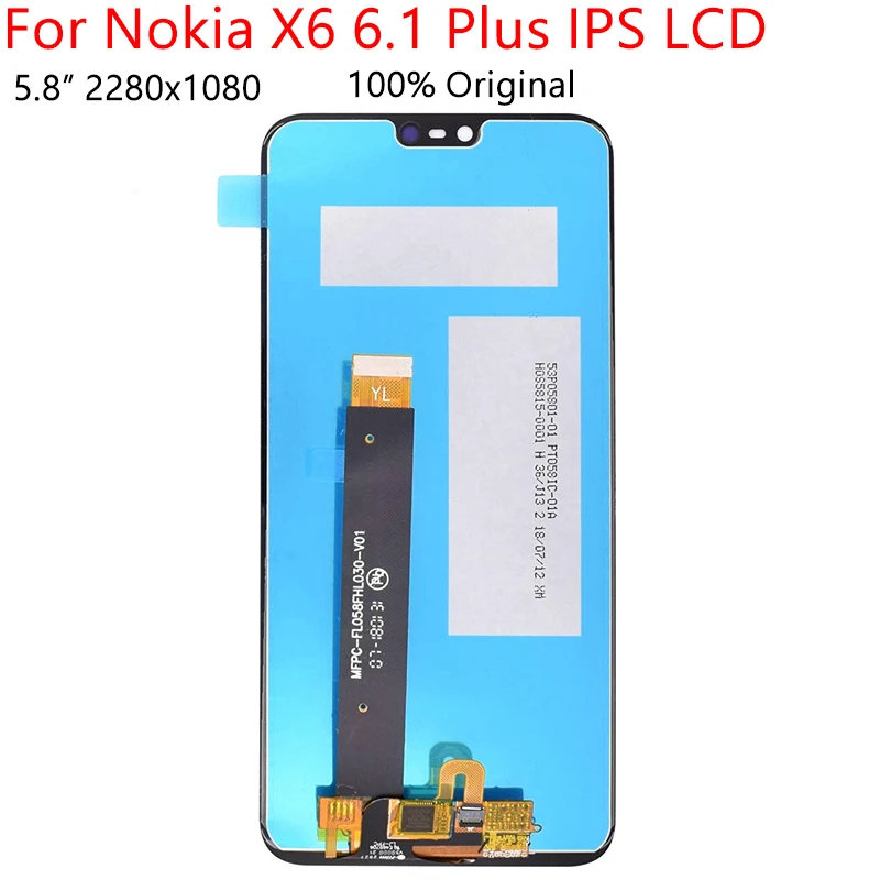 5 8 &quotОригинальный AAA для Nokia X6 6 1 Plus ЖК дисплей сенсорный экран дигитайзер в сборе