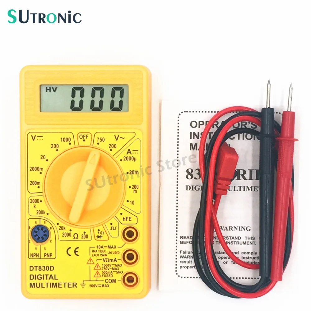Цифровой мультиметр DT-830D Mini защита от перегрузки устройство для измерения