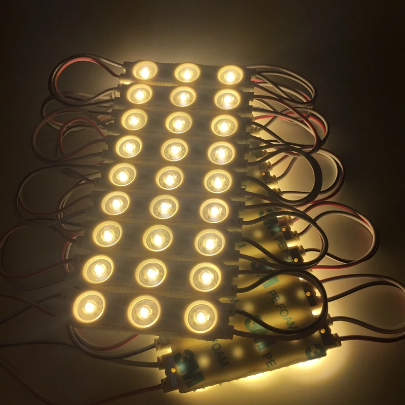 Светодиодный модуль инжекторный DC12V 1,5 W 3 светодиодный 150lm 66 мм* 15 мм, алюминиевая печатная плата супер светодиодный модуль для знак высокой яркости