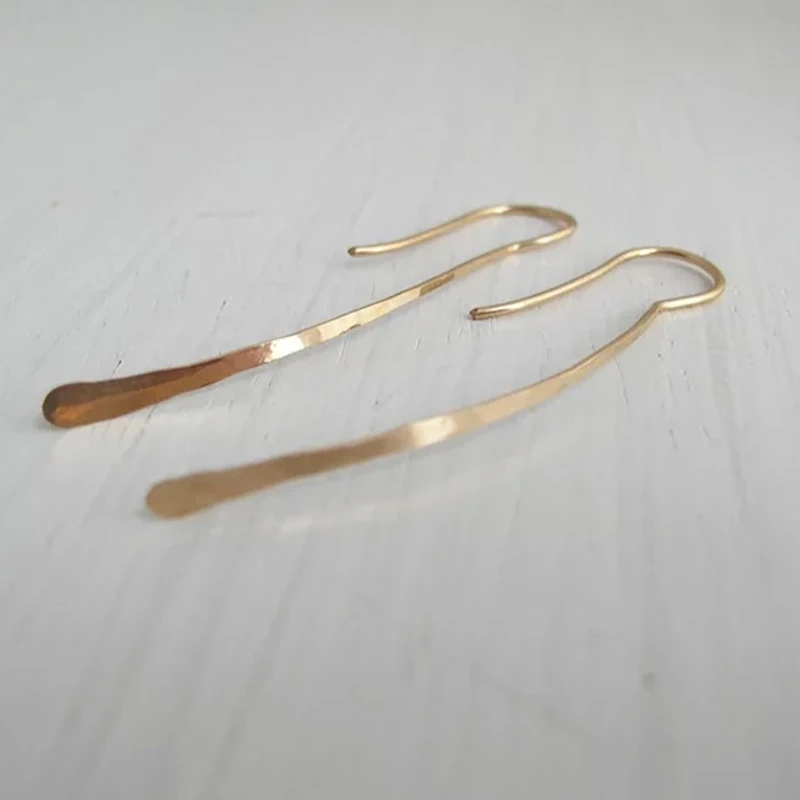 

Gold Bar Earrings Handmade Jewelry Gold Filled /925 Silver Vintage Brincos Minimalist Jewelry Oorbellen Earrings For Women