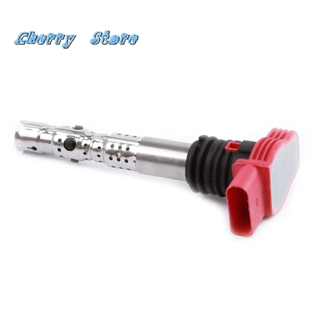 Новые UF-483 красные катушки зажигания для VW Volkswagen Jetta MK4 Bora Golf Passat B5 Audi A4 Quattro A6 06C905115M |