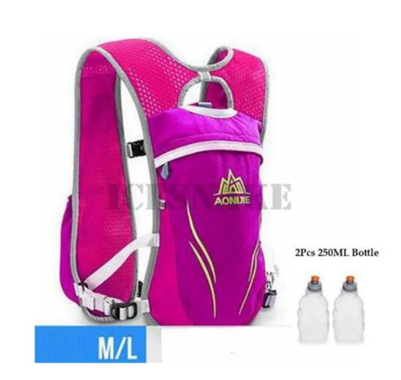 ML rose 1 AONIJIE 5.5L гидратация для бега на открытом воздухе сумки для бега походный рюкзак жилет марафон рюкзак для велоспорта - Цвет: ML rose 1