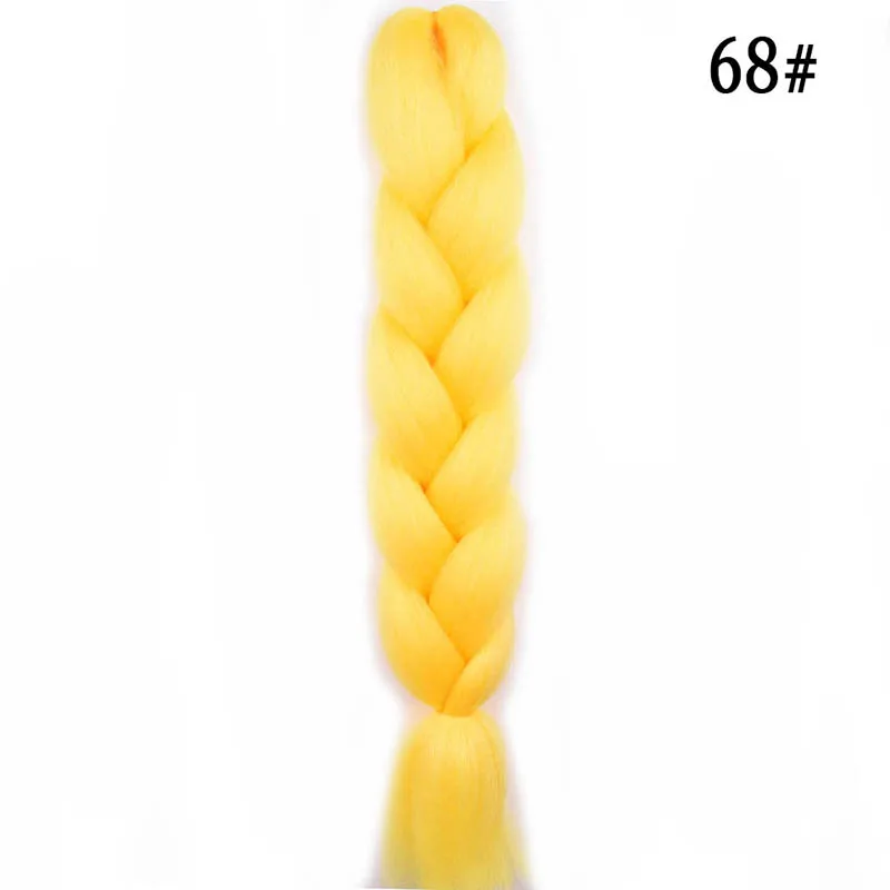 JUNSI, длинные, 23 дюйма, Ombre, синтетические, Jumbo, косички, вязанные волосы, золотой, розовый, серый, Pruiken, косы для наращивания волос для женщин - Цвет: 68
