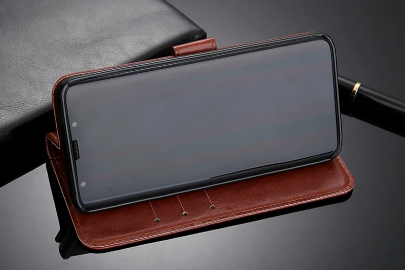Телефон кошелек кожаный чехол роскошь для samsung Galaxy S9 плюс флип 6 2' ультра тонкий