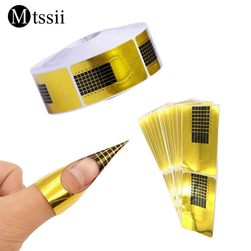 Mtssii 20 шт./100 шт. Профессиональный Nail Forms Акриловые Curve наращивания ногтей наклейки U
