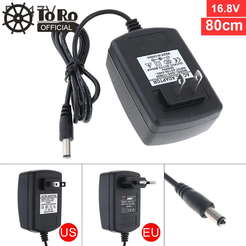 TORO 80/90cm DC 16.8-17V Lithium Battery Rechargeable Charger Support 100-240V Power Source for Lithium Electrical Screwdriver