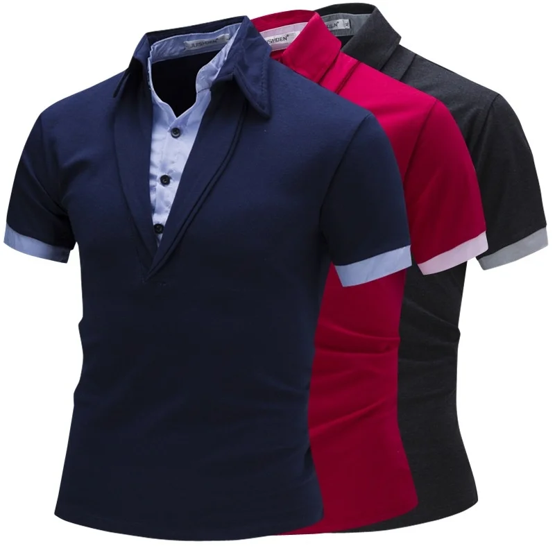 

ZOGAA Polo Shirt Mens New Fashion Silm Fit Collar Shirt Short Sleevev Cotton Casual Breathable Solid Color Mens Clothing
