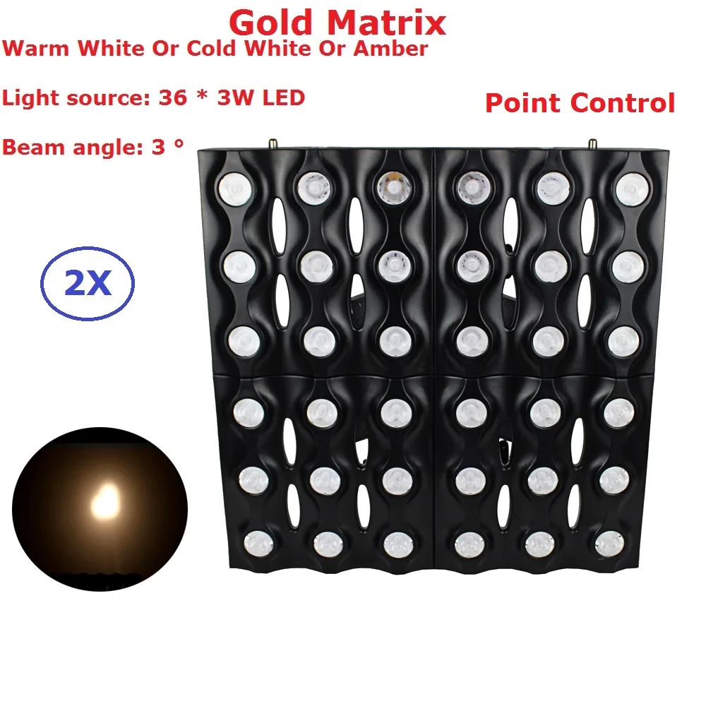 2xlot новейший матричный луч света 36X3W WW/CW/янтарный 3 вида цветов LED Золотой градусов