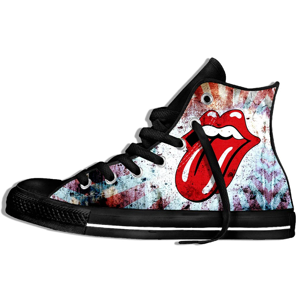 De Los Rolling Stones 3d Принт Кроссовки для мужчин/женщин веселое Harajuku Хип-хоп легкая обувь