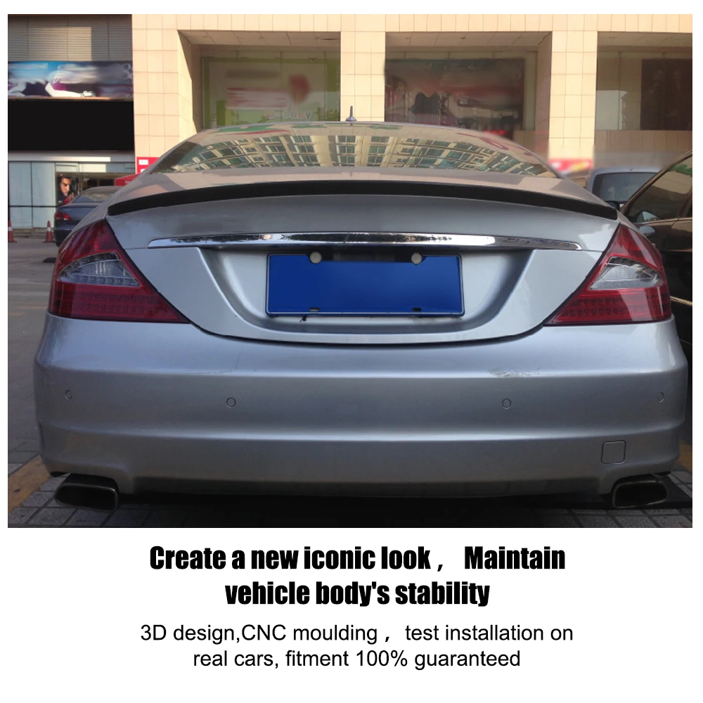 Задний спойлер для багажника из углеродного волокна крыло Mercedes Benz W219 CLS63 AMG CLS350