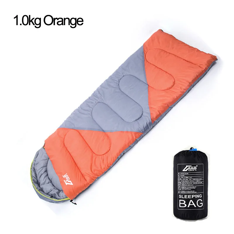 1kg orange Открытый Кемпинг взрослый спальный мешок водонепроницаемый сохраняет тепло три сезона весна лето спальный мешок для кемпинга путешествия - Цвет: 1kg orange