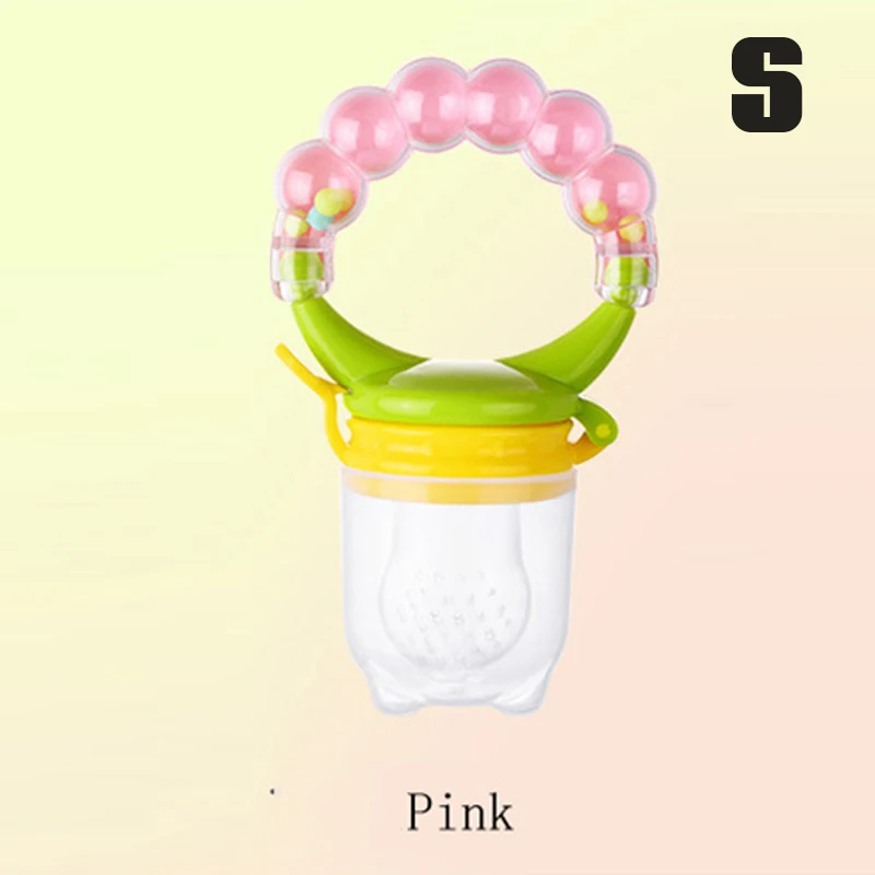 Pink2 S Прорезыватель для зубов для новорожденных с фруктовым музыкальным соском, пища, Прорезыватель для зубов, силиконовый Прорезыватель для зубов, безопасный питатель для укуса, Прорезыватель для зубов, уход за полостью рта - Color: Pink2 S