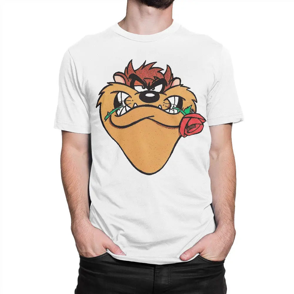 Taz с росет-рубашка, Тасманский Дьявол Looney Tunes рубашка, все размеры s мультфильм футболка Мужская Унисекс Новая мода футболка свободный размер
