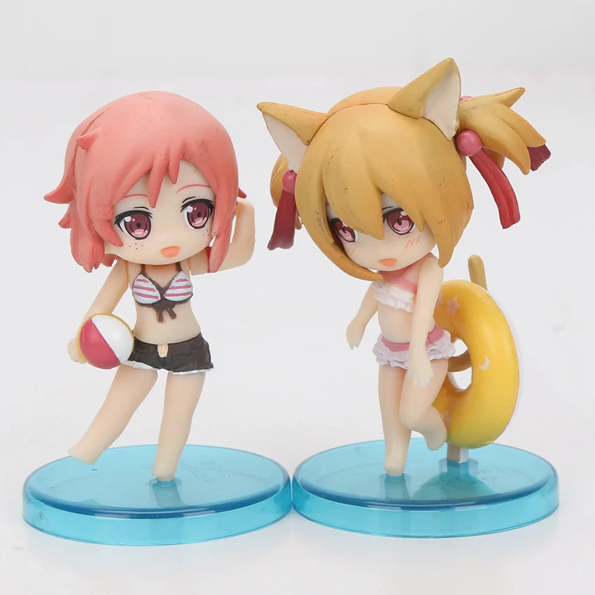 6 см 4 шт./компл. симпатичный Меч Art Online Набор фигурок(SAO), Kirito Asuna niitengo ver ПВХ игрушки
