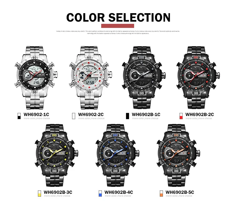 WEIDE Роскошные Брендовые спортивные мужские Цифровые кварцевые часы из нержавеющей стали, мужские водонепроницаемые электронные армейские часы с будильником в стиле стимпанк