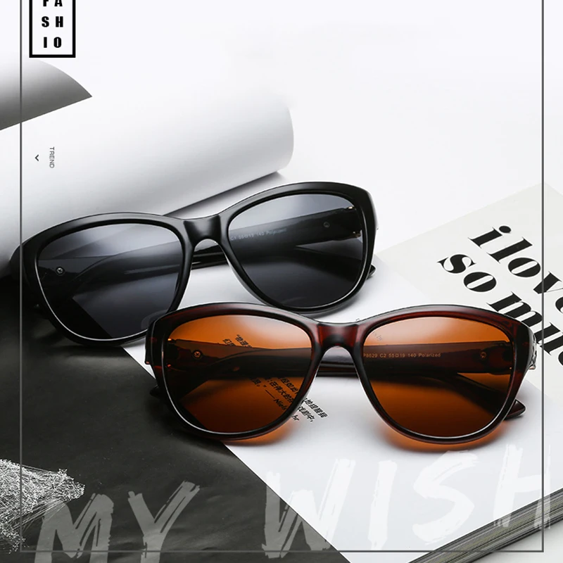 Luxury Brand Design Polarized Cat Eye Sunglasses Women Elegant Lady Sun Glasses For Female Driving Eyewear Oculos De Sol