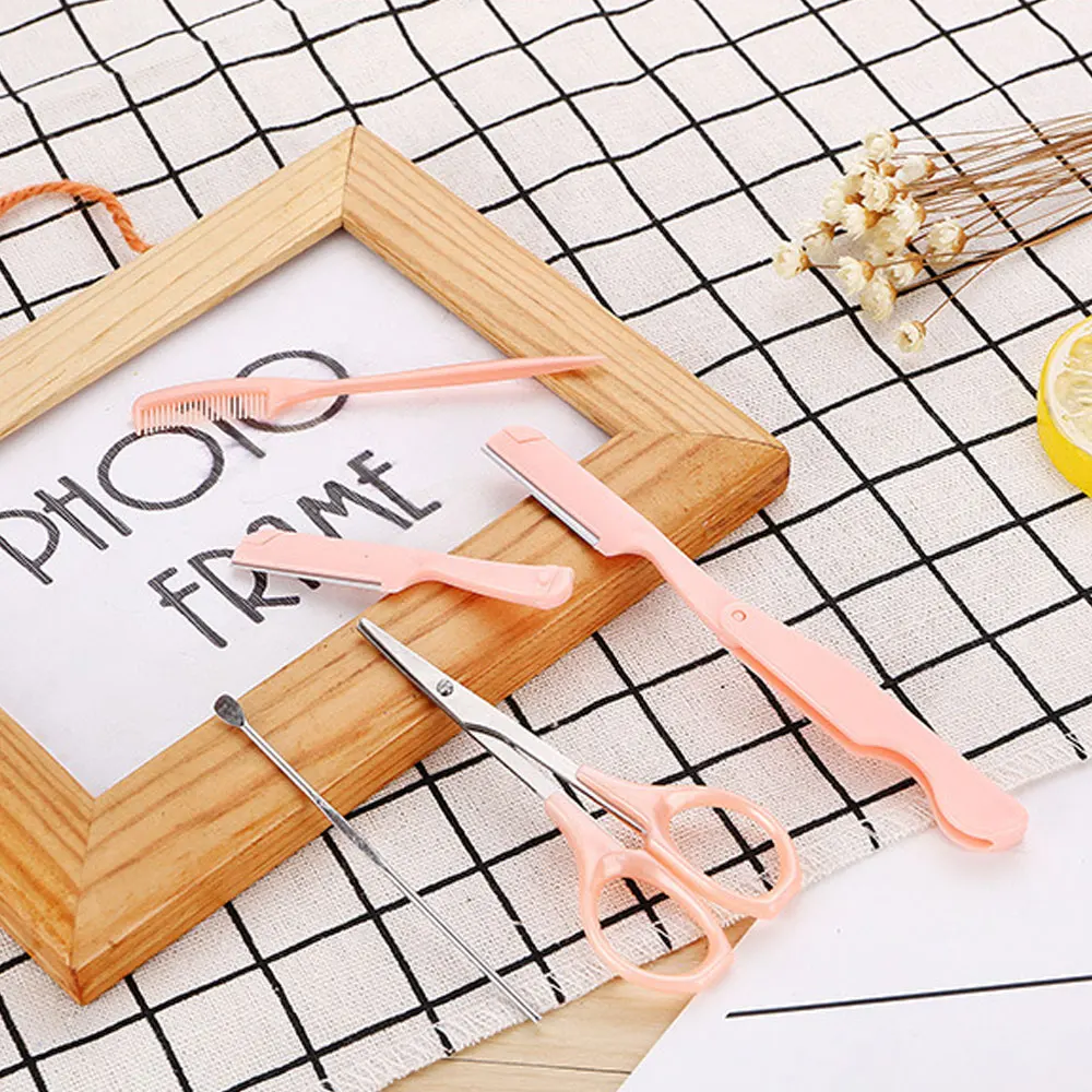 Ножницы для бровей с расческой средства снятия макияжа удаление волос стрижка