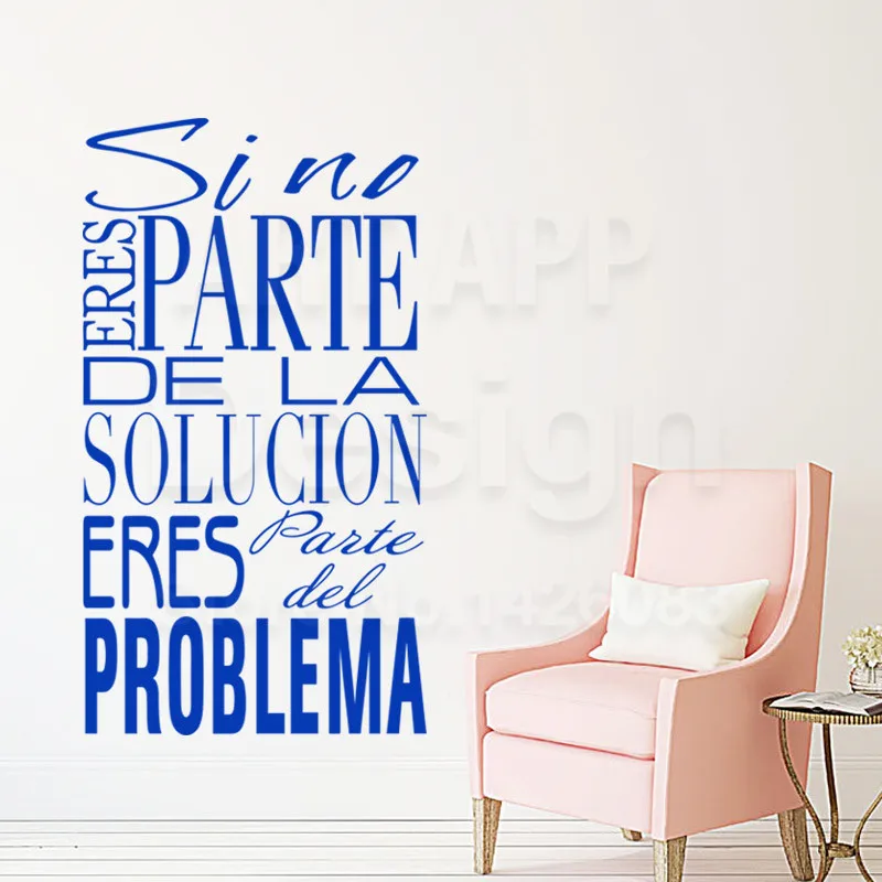 Художественный новый дизайн домашний декор дешевые виниловые испанские слова